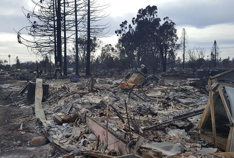 The rubble where Melissa Geissinger's home once stood. (Photo courtesy of Melissa Geissinger)